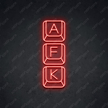 'Away From Keyboard' Neon Sign 45cm (1.5ft) / Red / LED by Neon Icons